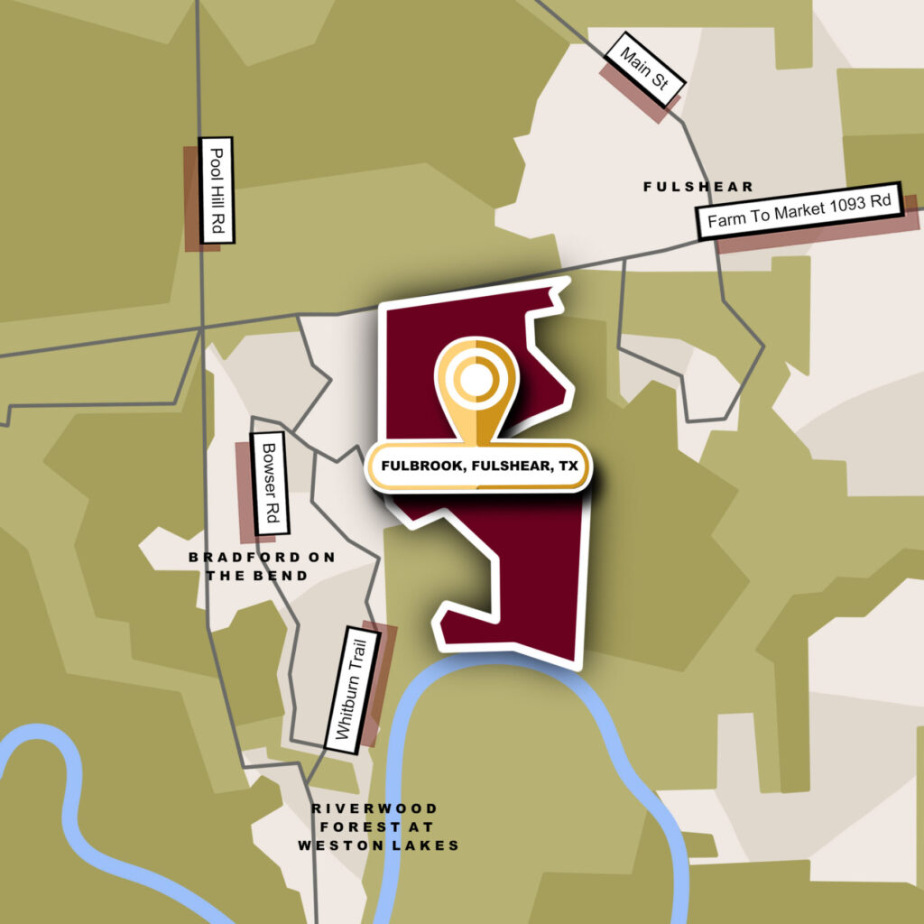 Map Infographics of the Fulbrook, Fulshear, TX Community Guide Page