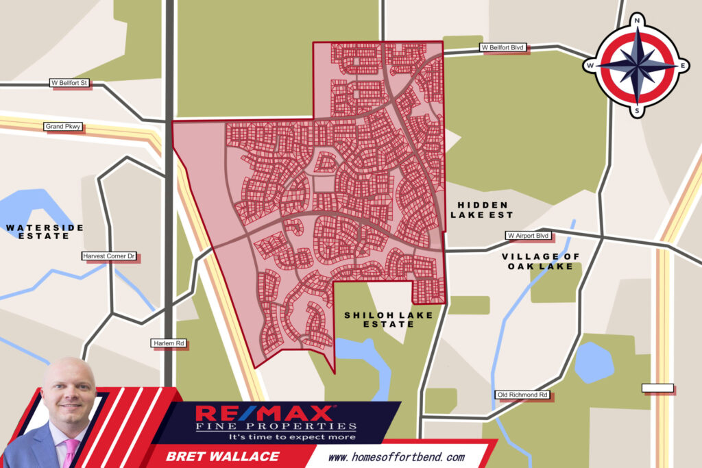 Custom Map Infographics of the Aliana, Richmond, TX Community Guide Page