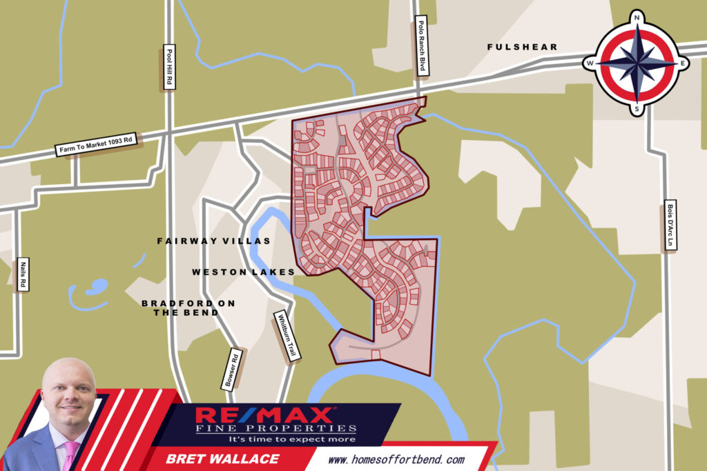 Custom Map Infographics of the Fulbrook, Fulshear, TX Community Guide Page