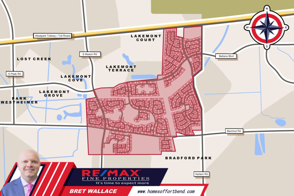 Custom Map Infographics of the Grand Mission, Richmond, TX Community Guide Page