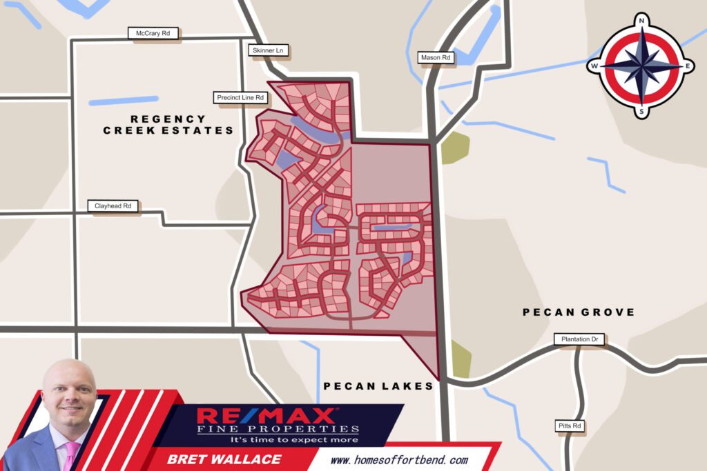 Custom Map Infographics of the Texana Plantation, Richmond, TX Community Guide Page