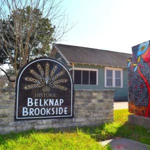 An image of the Historic Belknap Brookside signs in homes for sale Belknap Sugar Land.